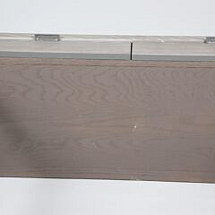 Contemporary Grey Washed Two Drawer Console Table or Desk