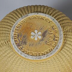 Two George Davis Ceramic Nantucket Baskets, circa 1985 and 1988