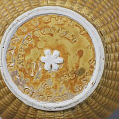 Two George Davis Ceramic Nantucket Baskets, circa 1985 and 1988