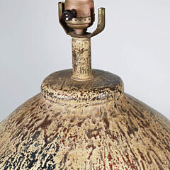 Pair of Bulbous Ceramic Lamps