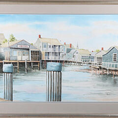 Barbara Capizzio Watercolor on Paper, "Straight Wharf"