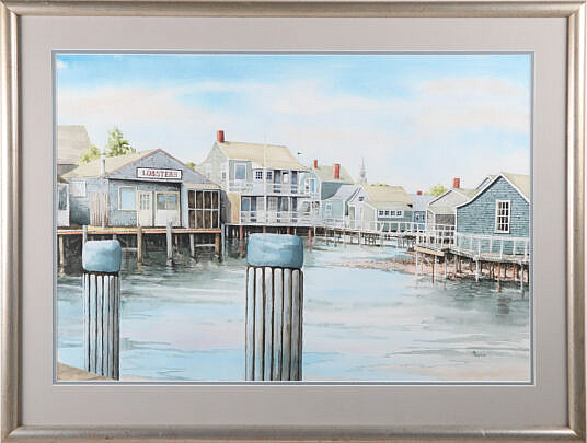 Barbara Capizzio Watercolor on Paper, "Straight Wharf"
