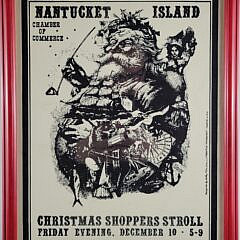 Rare 1973 Nantucket Christmas Stroll Advertising Poster