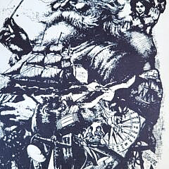 Rare 1973 Nantucket Christmas Stroll Advertising Poster