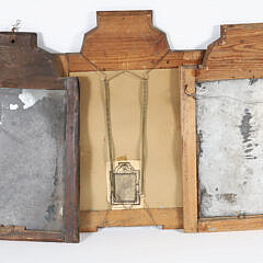 Three 18th Century Pine Courting Mirrors