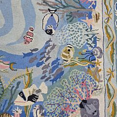 Claire Murray “Fish Swimming Amongst Coral Reef” Hooked Rug