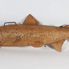 English Carved Half-Body Fish Plaque