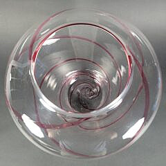 Large Vintage Cenedese Italian Murano Swirl Glass Vase