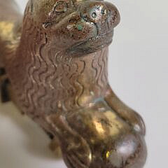 Antique Heavy Cast Bronze Lion Doorknocker