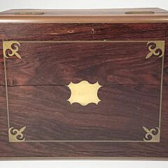 19th C. Anglo Indian Exotic Wood Campaign Box