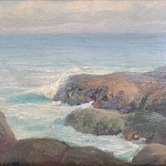 Walter G. Cleveland “Low Tide Near Gloucester Mass.” Impressionist Painting