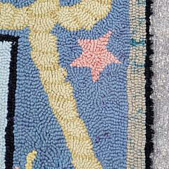 Vintage Claire Murray Nantucket Rainbow Fleet Hooked Rug Carpet