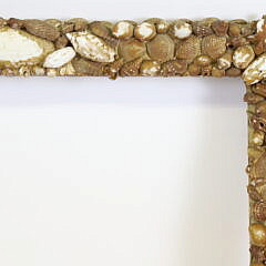 Antique Folk Art Nautical Shell Decorated Frame