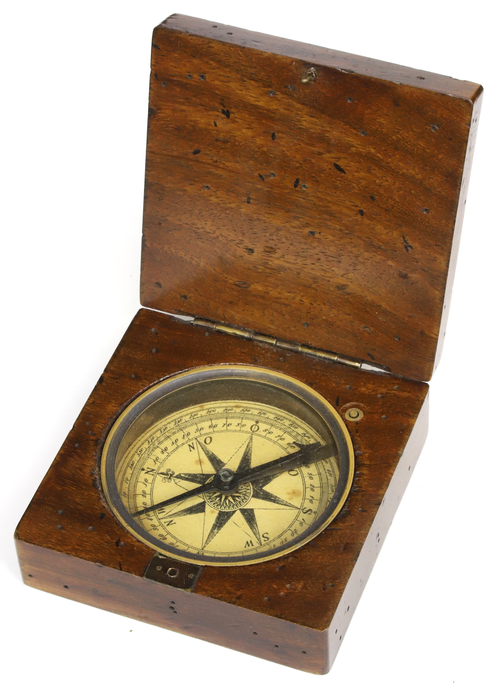 Vintage Mahogany Pocket Size Box Compass - Vintage Mahogany Pocket Size ...