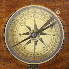Vintage Mahogany Pocket Size Box Compass