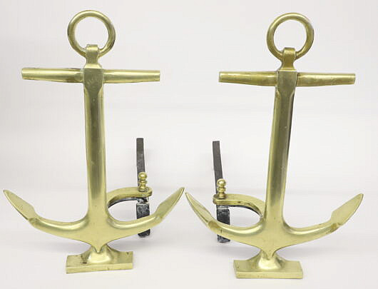 1668-1865 Anchor Andirons A