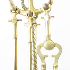 Set of Vintage Brass Nautical Anchor Fire Tools