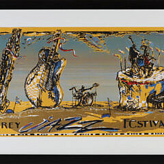 Leroy Neiman Signed Poster " 40th Monterey Jazz Festival, 58"