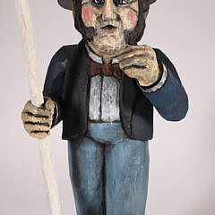 W. Northey Signed Carved Sailor Figure Holding an Oar