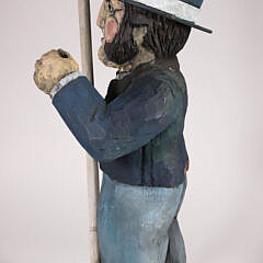 W. Northey Signed Carved Sailor Figure Holding an Oar