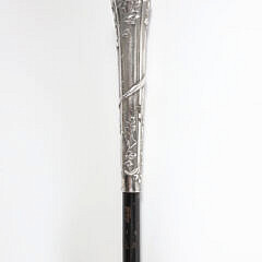 Lady’s Art Nouveau Silver Grip Walking Stick, late 19th Century