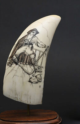 Fine Contemporary Scrimshaw Whale