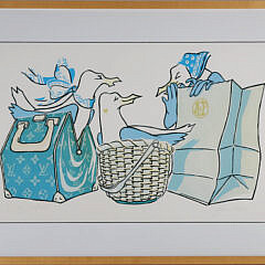 George Davis Silk Screen "Bag Ladies"