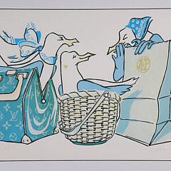 George Davis Silk Screen “Bag Ladies”