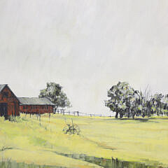 Roy Bailey Oil on Canvas “Red Barn”