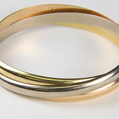 2-5635 18k Cartier Trinity Bangle Bracelets A IMG_0044 7