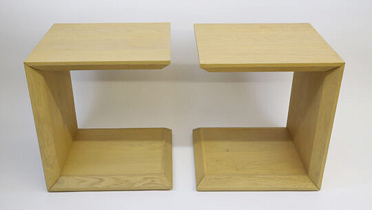Pair of Continental C Shaped Side Tables