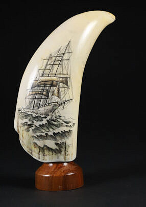 Fine Contemporary Scrimshaw Whale