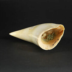 Fine Lane Brower Contemporary Scrimshaw Whale’s Tooth, mid 20th Century