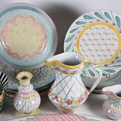 Mackenzie Childs Ceramic Partial Dinner Service