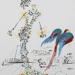 Salvator Dali Limited Edition Print “Woman With Parrot”