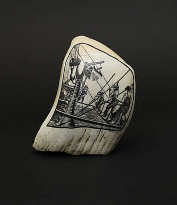 Fine Contemporary Scrimshaw Whale