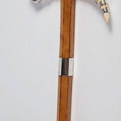 Silver and Boar’s Tusk Cane, 19th Century