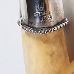 Silver and Boar’s Tusk Cane, 19th Century