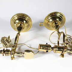 VintagePair of Brass Gimbal Lamps