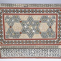 Contemporary Mother of Pearl and Abalone Inlaid Jewelry Box