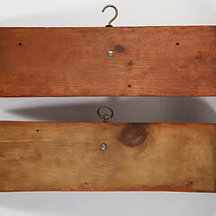 Pair of Vintage Stained Pine Half Hulls on Planks