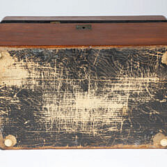 Mahogany Lift Top Box with Brass Line Inlay, 19th Century
