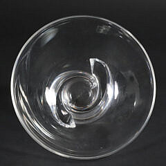 Signed Steuben Clear Crystal Bowl with Spiral Base