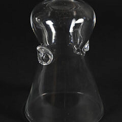 Signed Steuben Clear Crystal Beaker Vase with Finger Grips