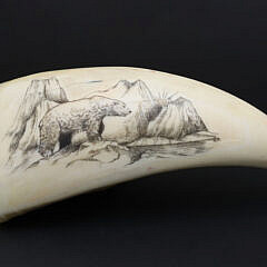 Fine Contemporary Scrimshaw Whale