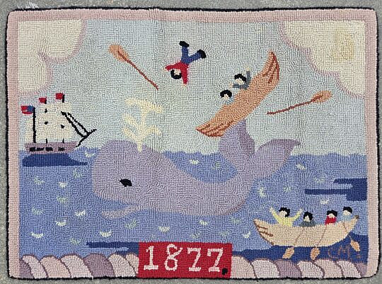 Claire Murray "1877 Stoved Boat" Hooked Rug