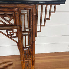 Vintage Chinese Bamboo and Lacquer Altar Table