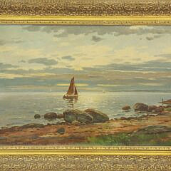 Henry Niess Oil on Canvas “Sunset Sail”