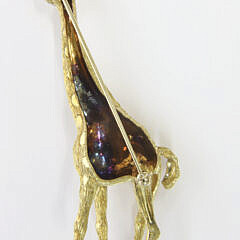 18k Yellow Gold Tiffany & Co. Textured Giraffe Brooch