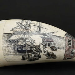 Contemporary Scrimshaw and Polychromed Whale